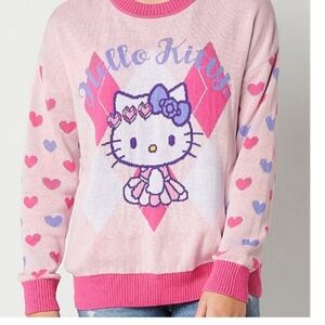Pink Hearts Hello Kitty crewneck sweater